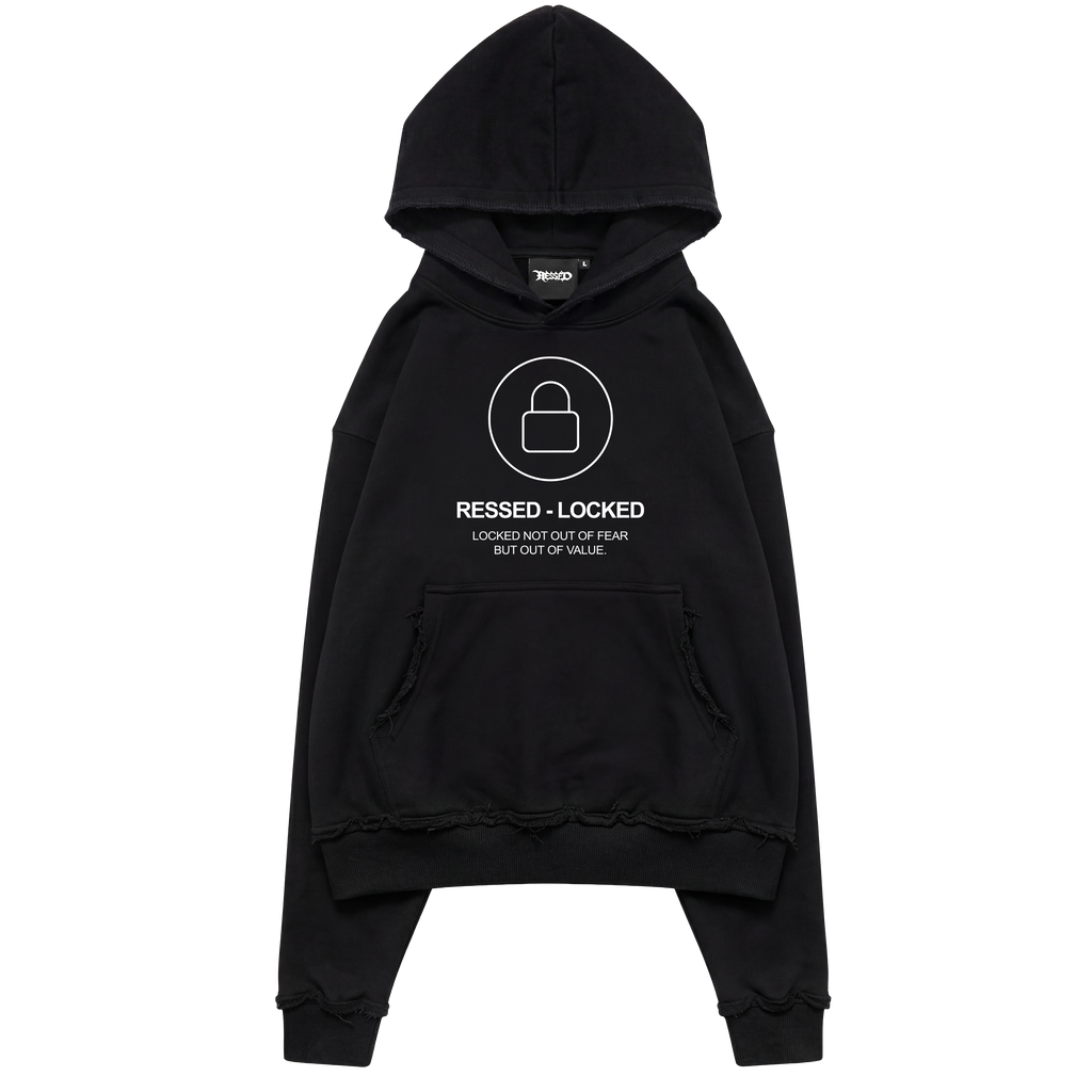 RESSED LOCKED HOODIE - black