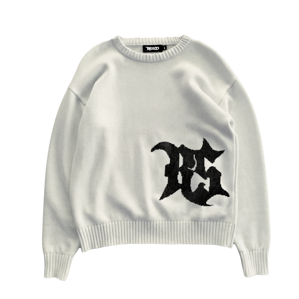 RESSED SWEATER — white