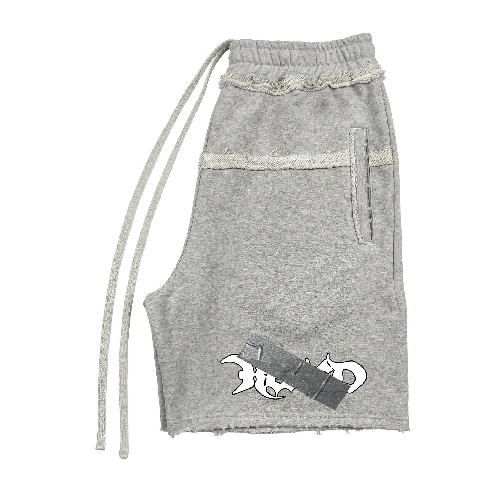 RESSED MASKED LOGO GREY SHORTS