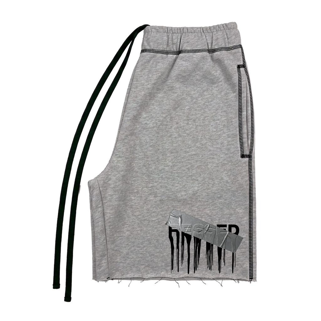 Ressed Black Seam Tape Shorts