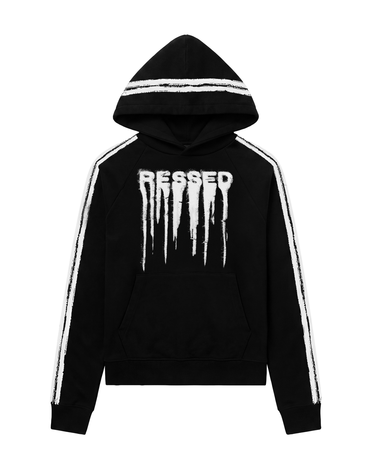 RESSED STRIPE HOODIE BLACK (Худі чорне)