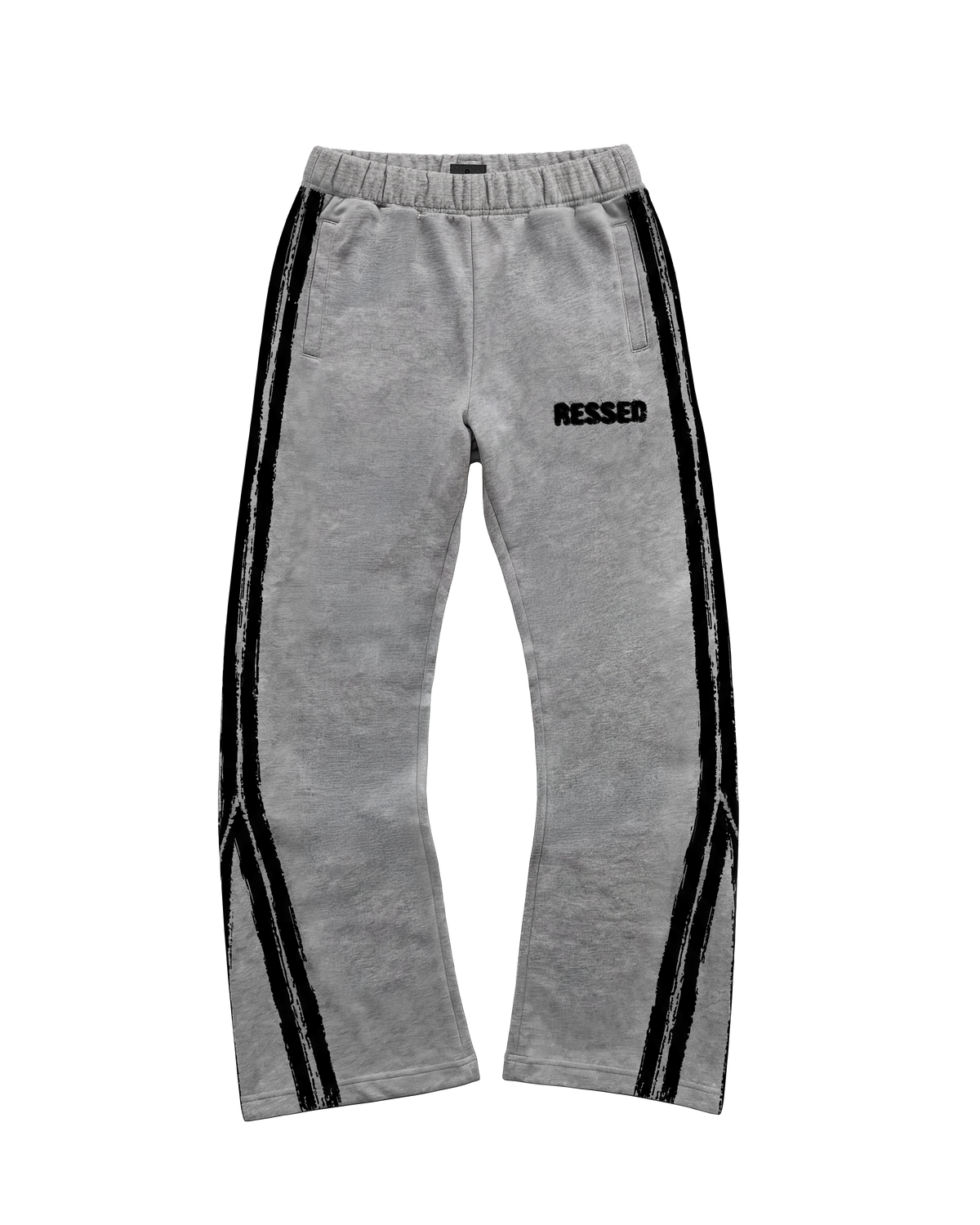 RESSED STRIPE FLARE PANTS GREY (Штани сірі)