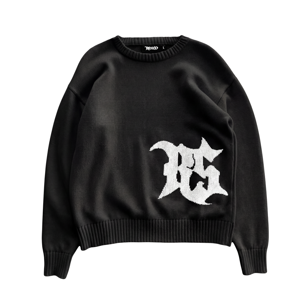 RESSED SWEATER — black