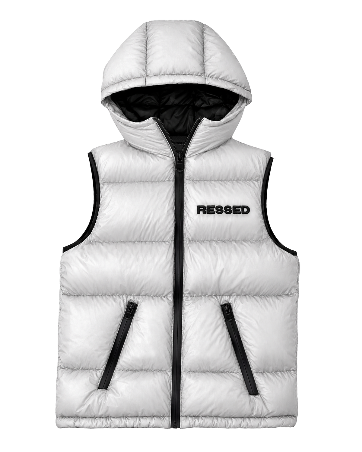 RESSED PUFFER VEST WHITE (Жилетка пухова біла)